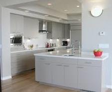 Picture of a New York City apartment kitchen with a fresh coat of paint.